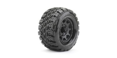 Extreme Tyre MT King Cobra TRX Rustler/Hoss Black Rims (2)