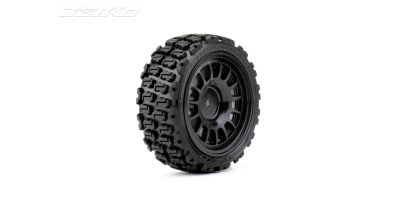 Jetko EX Couragia 1/10 Touring/Rally Tyre Black Wheel 12mm Hex (4)