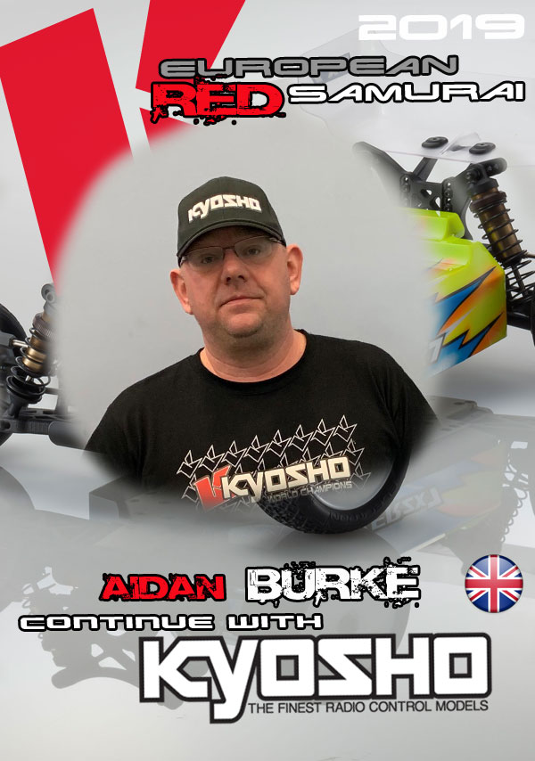 Aidan Burke continues with Kyosho for 2019